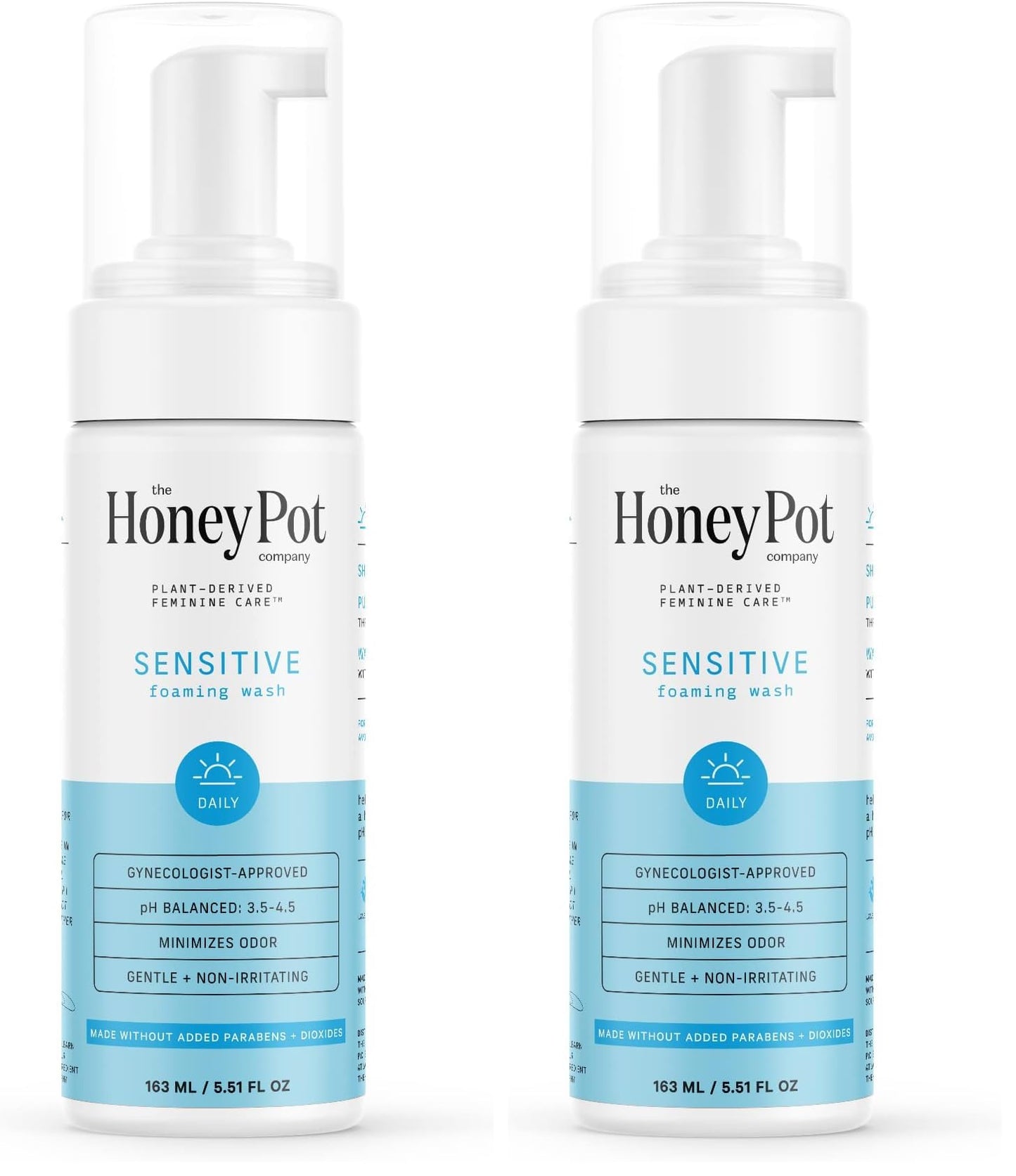 The Honey Pot Sensitive Feminine Wash – Herbal Infused, pH-Balanced, Pack of 2 (5.51 oz each)