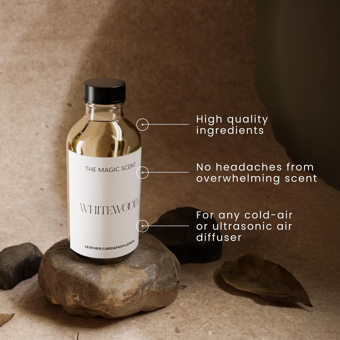 The Magic Scent Whitewood Diffuser Oil - Luxury Hotel & Home Scents Inspired by 1 Hotel Miami Beach (4 fl oz / 120 mL)