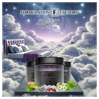 Formulation Factory The Night Before 10-in-1 Sleep Aid – 120 Caps (Melatonin-Free)