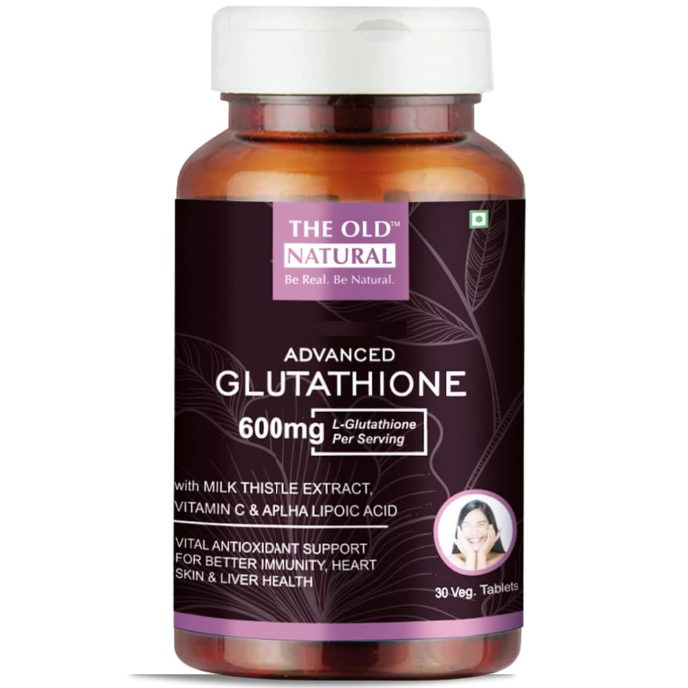 The Old Natural Glutathione 600mg – 30 Veg Tablets with Vitamin C & E, Biotin, Grape Seed & Alpha Lipoic Acid