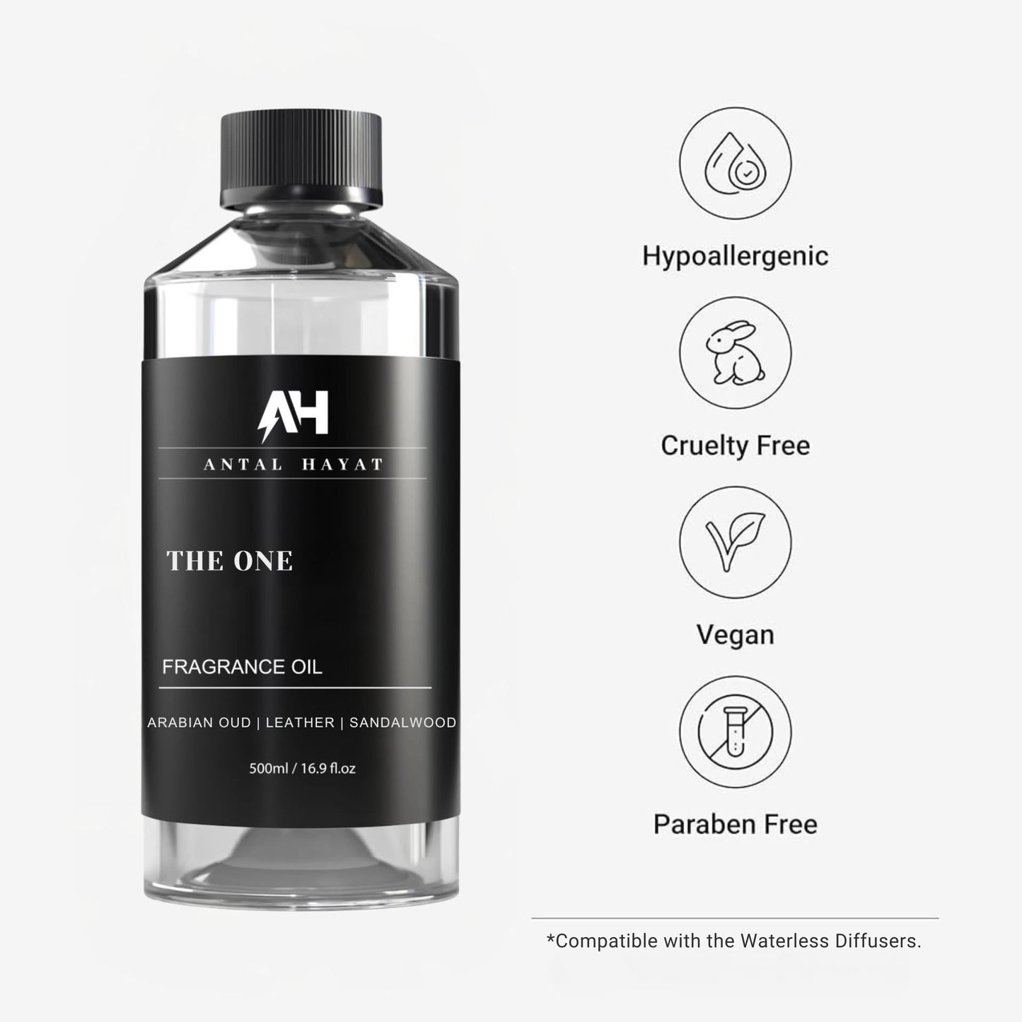 The One Hotel Scent Diffuser Oil – Luxury Aromatherapy Fragrance (Cardamom, Leather, Lemon, Cinnamon & Sandalwood)