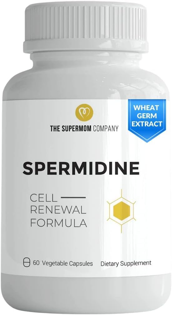 The Supermom Spermidine Supplement – 60 Veg Capsules, 1000 mg + BioPerine