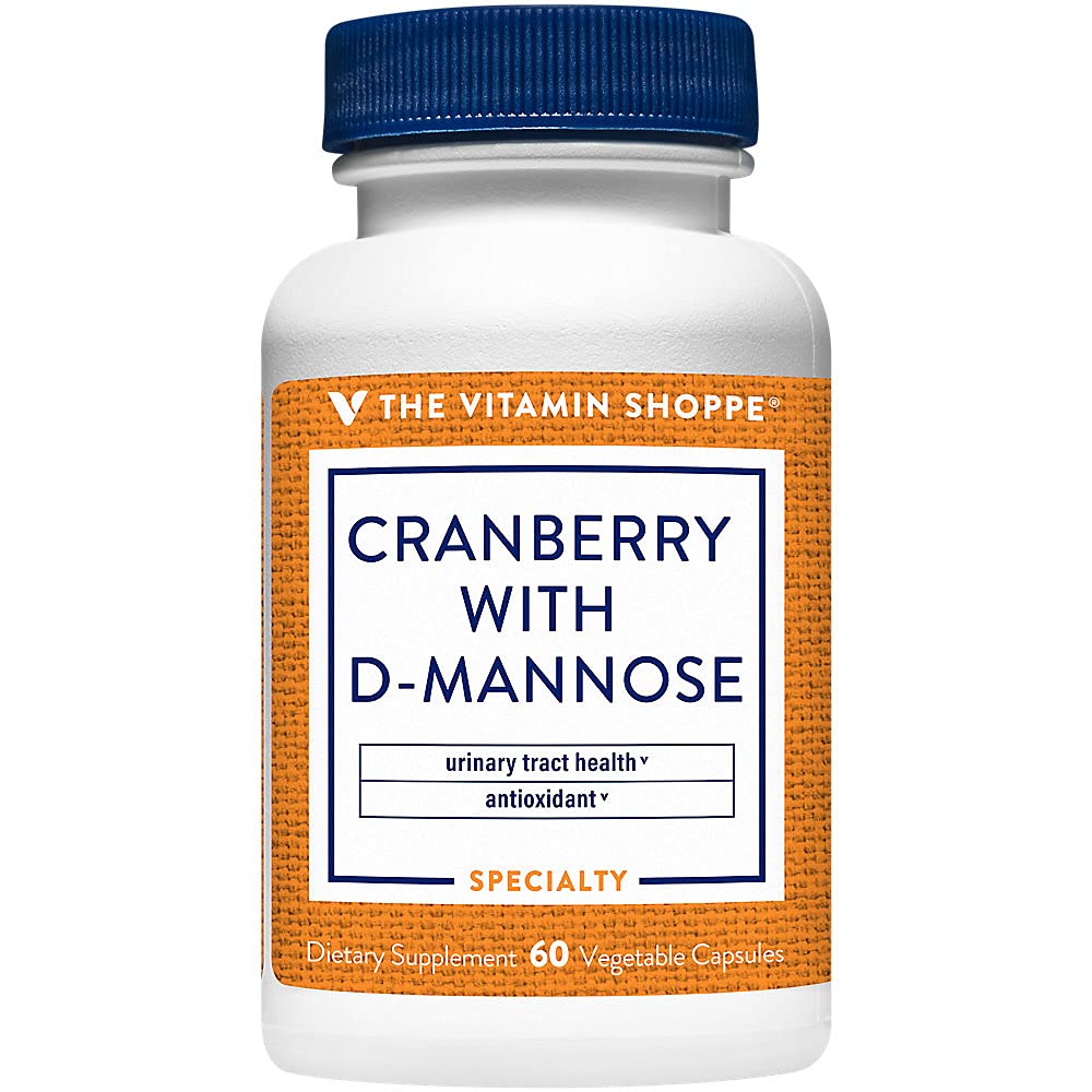 Vitamin Shoppe Cranberry + D-Mannose for Urinary Health — 60 Veggie Caps