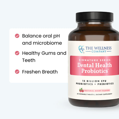 Dental Health Probiotic – Bad Breath Cleanse, Mouth Microbiome Support, 15B CFU, Xylitol | 60 Chewable Tablets