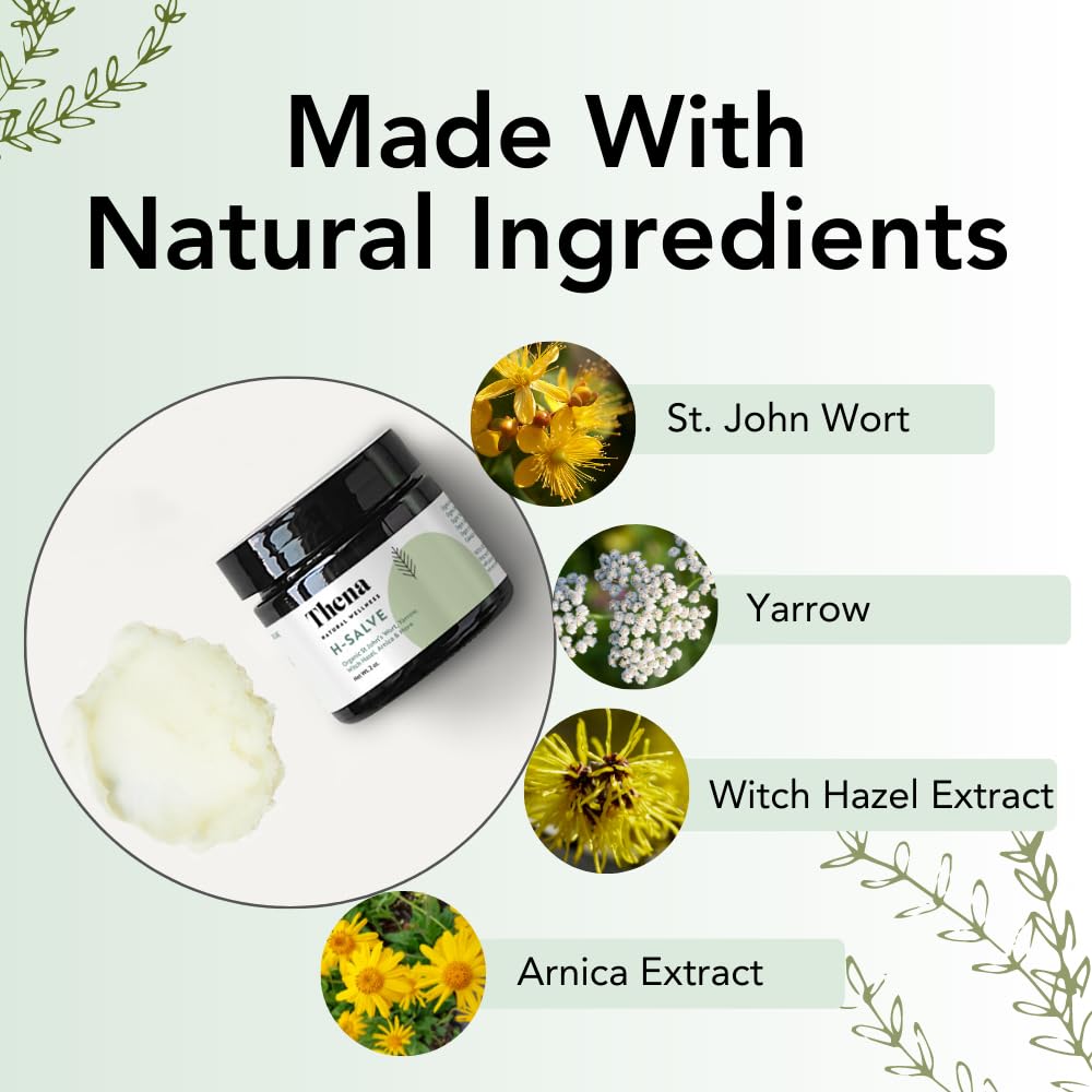 THENA Natural Wellness Intense Hemorrhoid Treatment: 100% Natural Cream & Fissure Ointment