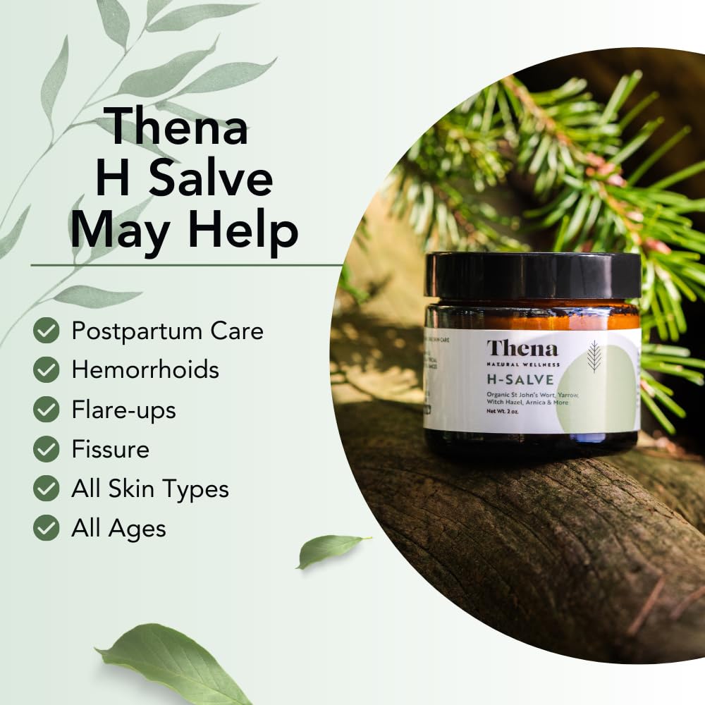 THENA Natural Wellness Intense Hemorrhoid Treatment: 100% Natural Cream & Fissure Ointment