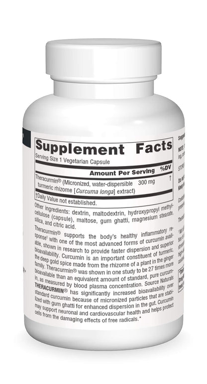 Source Naturals Theracurmin 300 mg - 120 Veg Capsules | Inflammatory Support