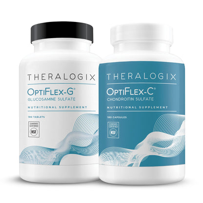 Theralogix OptiFlex Complete – 90-Day Joint Health Supplement | Glucosamine & Chondroitin | NSF Certified | 180 Caps & 180 Tabs