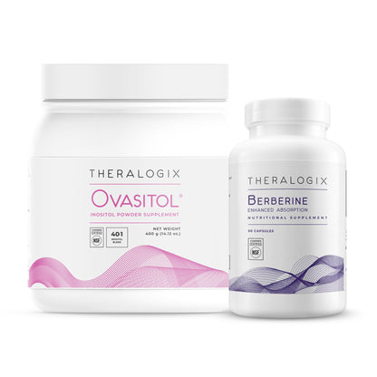 Theralogix Ovasitol Inositol + Berberine Enhanced Absorption Bundle – 14.12 oz & 90 Count (Pack of 2)