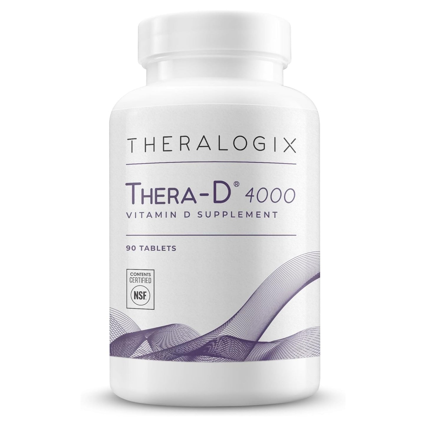 Theralogix Thera-D 4000 Vitamin D3 Supplement – 4,000 IU, 90 Tablets | Immune Support, Bone & Heart Health | NSF Certified