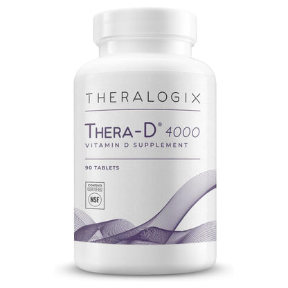 Theralogix Thera-D 4000 Vitamin D3 Supplement – 4,000 IU, 90 Tablets | Immune Support, Bone & Heart Health | NSF Certified