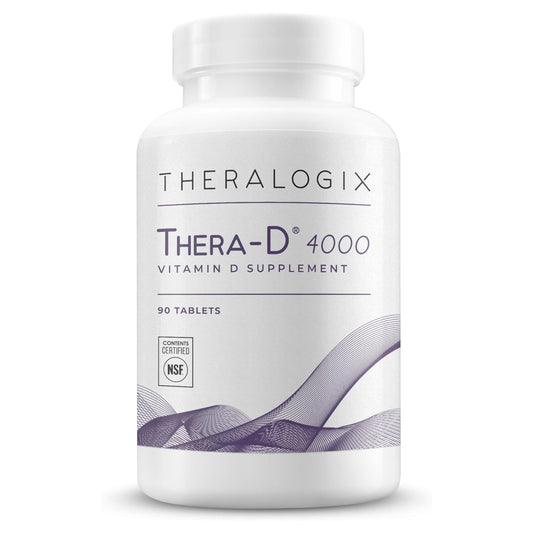 Theralogix Thera-D 4000 Vitamin D3 Supplement – 4,000 IU, 90 Tablets | Immune Support, Bone & Heart Health | NSF Certified BritishVita | Premium UK Vitamins & Wellness Supplements