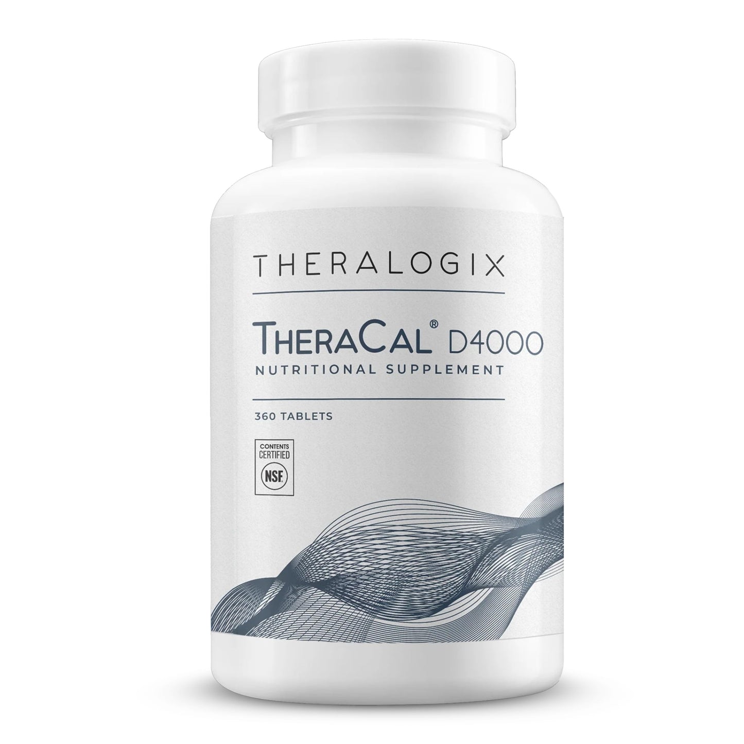 Theralogix TheraCal D4000 – Bone Health Support Supplement with Calcium, Magnesium, Vitamin D3, Vitamin K2 & Boron* | 360 Tablets | NSF Certified