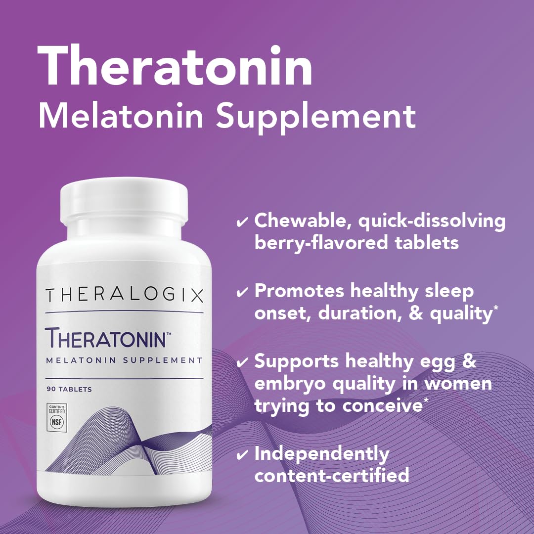 Theralogix Theratonin Melatonin – 90 Tablets | Sleep Support & Female Fertility