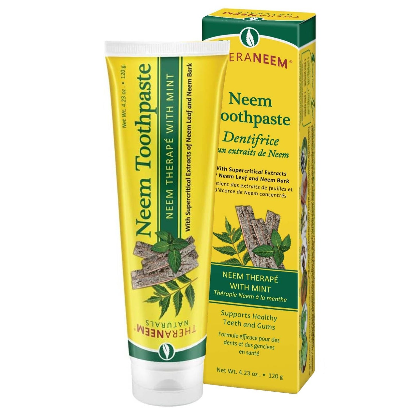 TheraNeem Neem Toothpaste - Herbal, Fluoride-Free (4.23 oz)