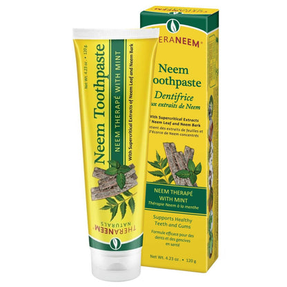 TheraNeem Neem Toothpaste - Herbal, Fluoride-Free (4.23 oz)