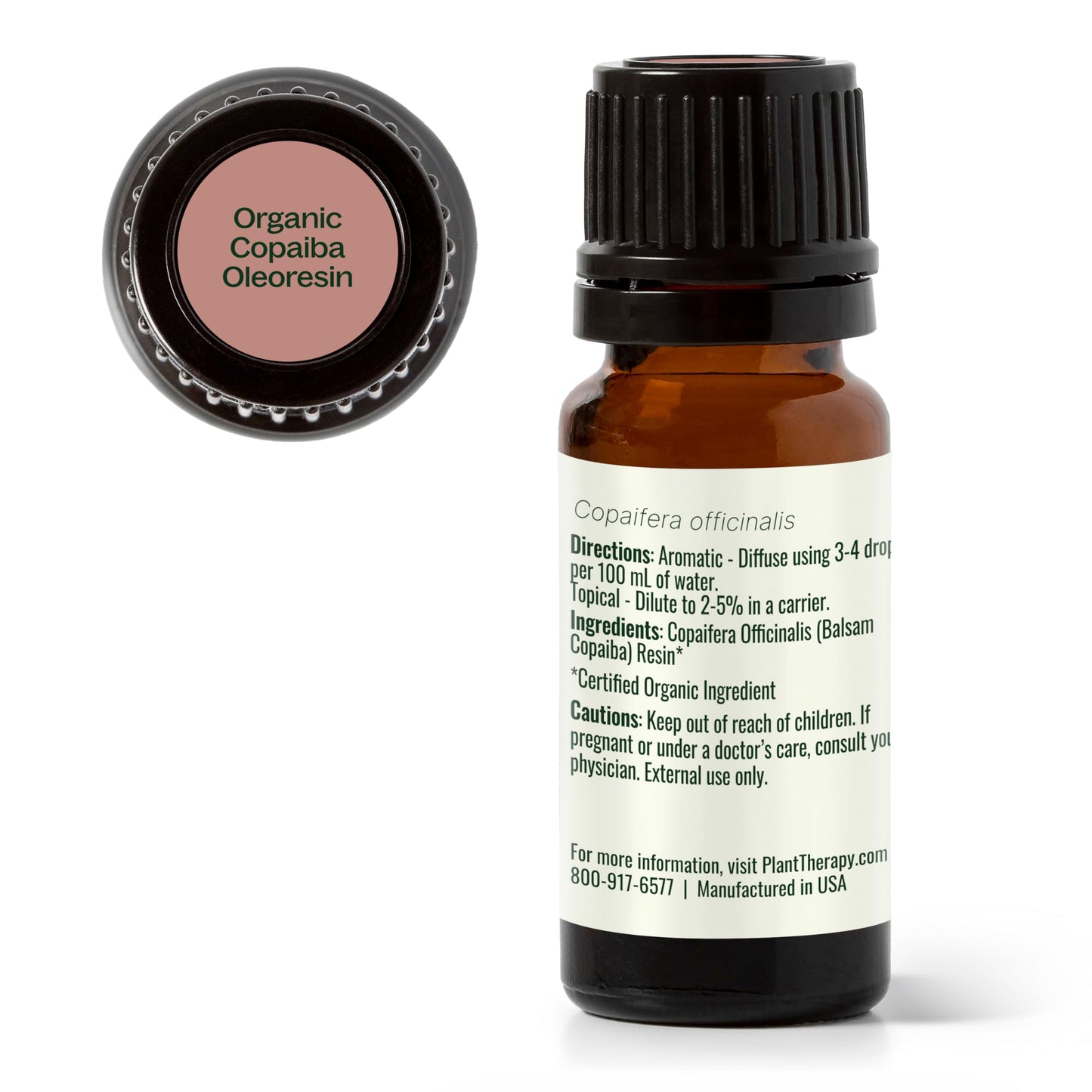 Plant Therapy Copaiba Oleoresin Organic Essential Oil – 100% Pure (10 mL)
