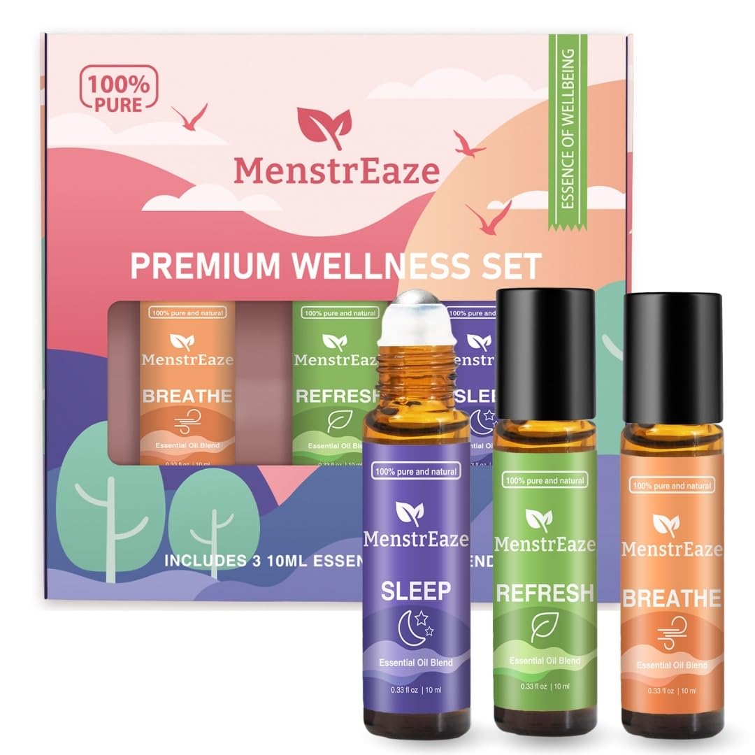Therapeutic Grade Essential Oils Roll-On Set – Sleep, Breathe, Refresh