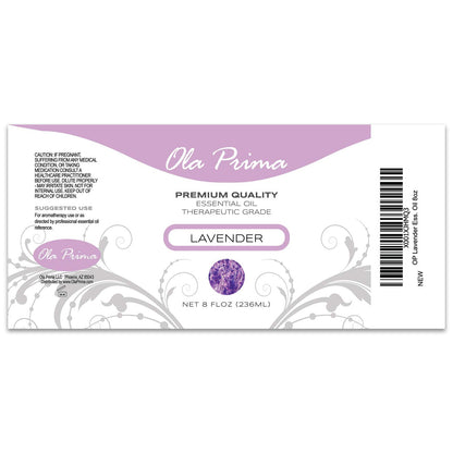 Ola Prima Lavender Essential Oil 8 Fluid Ounces - Aromatherapy