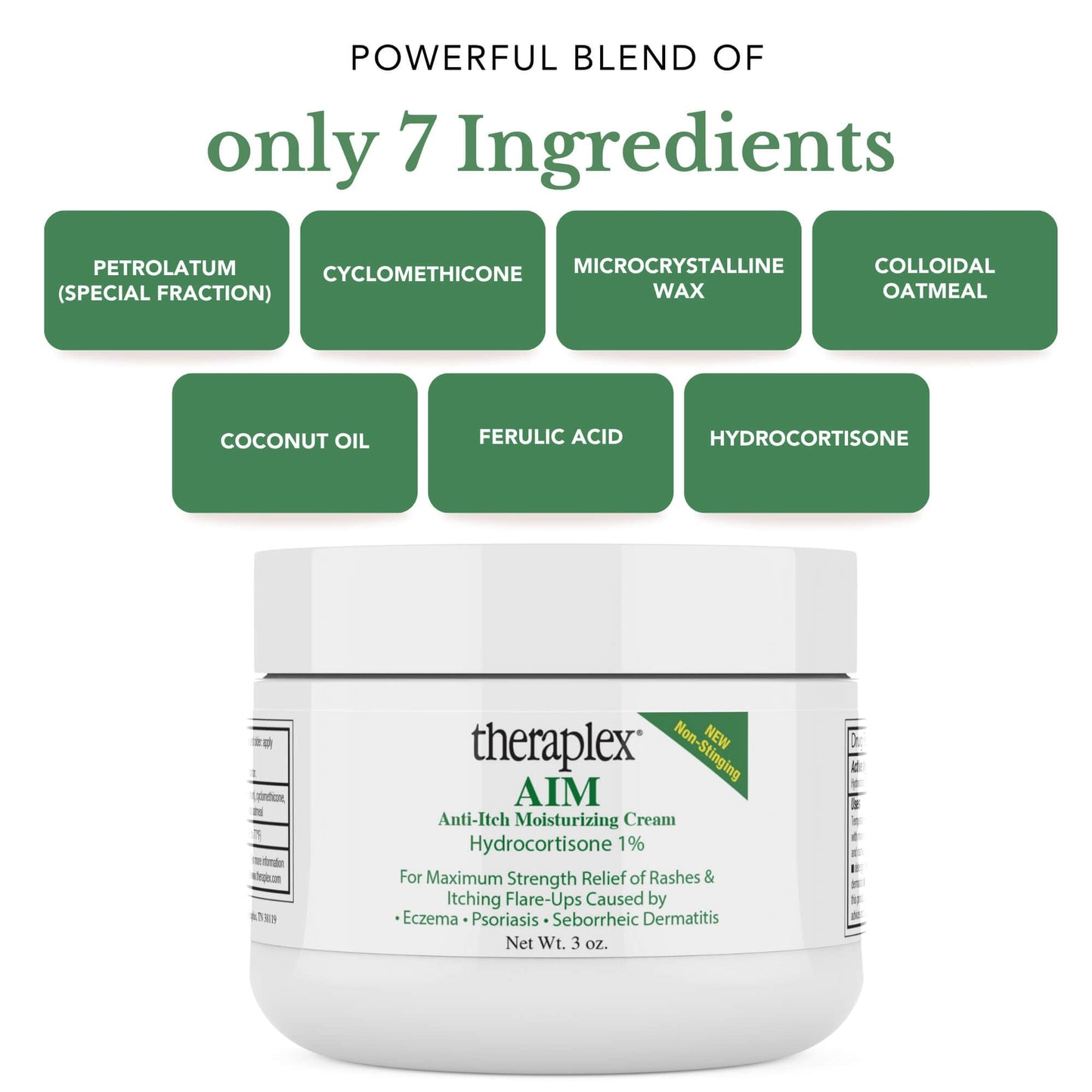 Theraplex AIM Anti-Itch Moisturizing Cream (3 oz) – Relieves Itching & Flare-Ups, Restores Skin Barrier