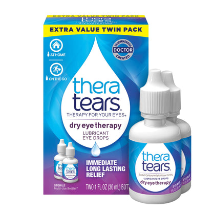 TheraTears Dry Eye Therapy Lubricating Eye Drops – Twin Pack (2 x 30 mL)