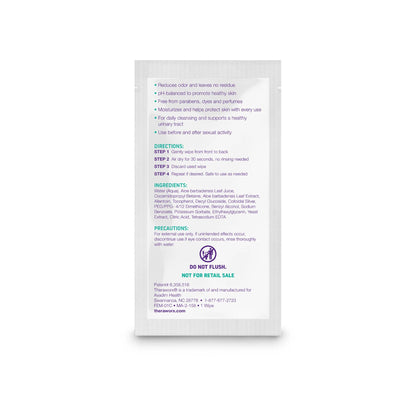 Theraworx Harmony Gentle Daily Cleansing Feminine Wipes – Fragrance Free, Travel Size, 15 Count