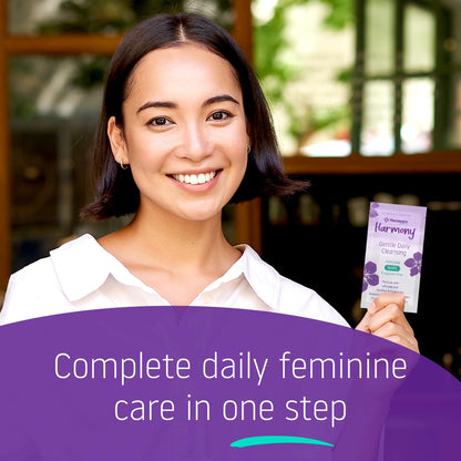 Theraworx Harmony Gentle Daily Cleansing Feminine Wipes – Fragrance Free, Travel Size, 15 Count