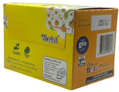 Therbal Chamomile Tea (25 Sachets, 1g Each) - Chamomile Herbal Tea
