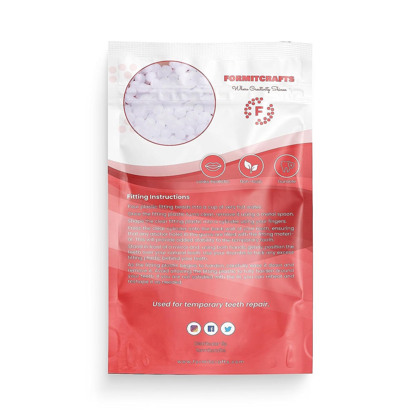 Thermoplastic Beads for Teeth Repair – DIY Tooth Filling (35g)