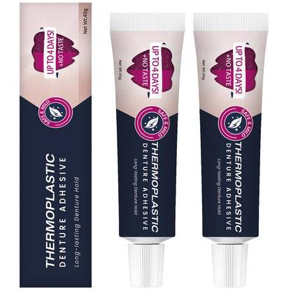2Pcs Thermoplastic Denture Adhesive – Secure Dentures Up to 4 Days