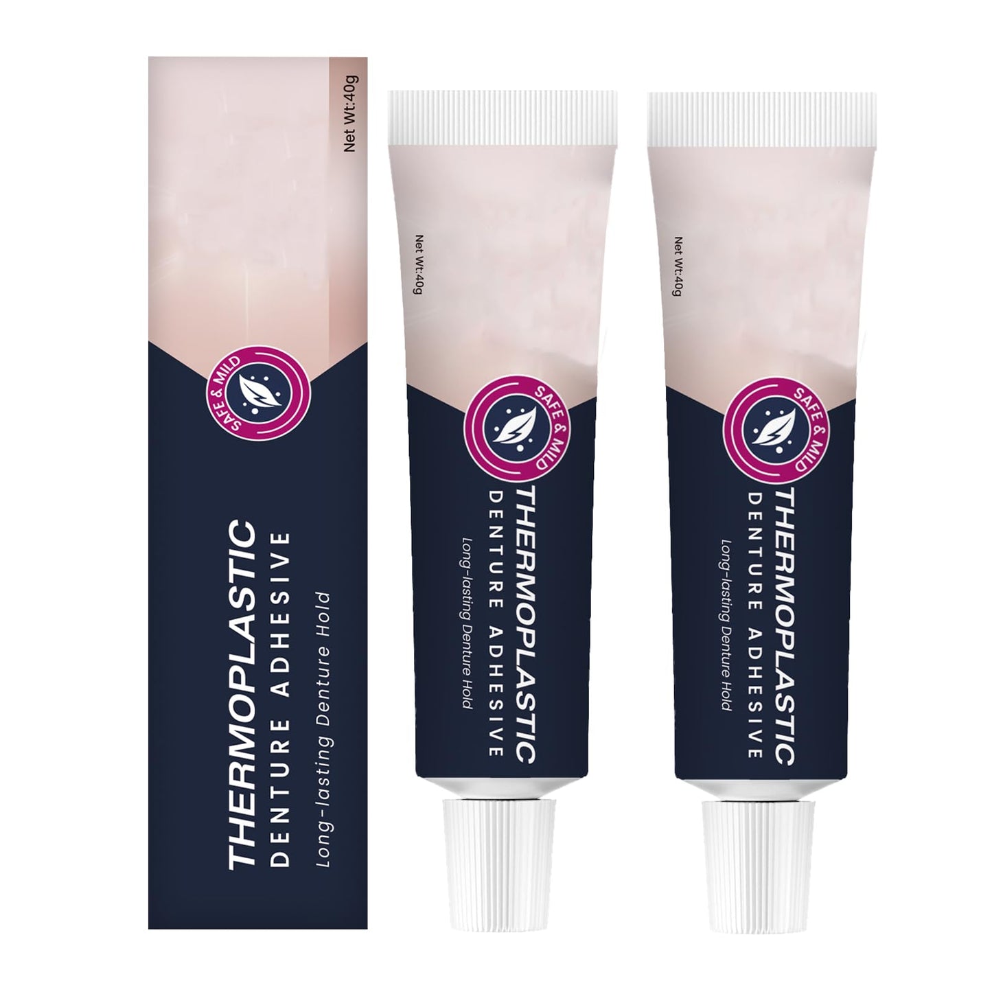2PCS Thermoplastic Denture Adhesive – Ultra Max Hold, Long-Lasting Comfort