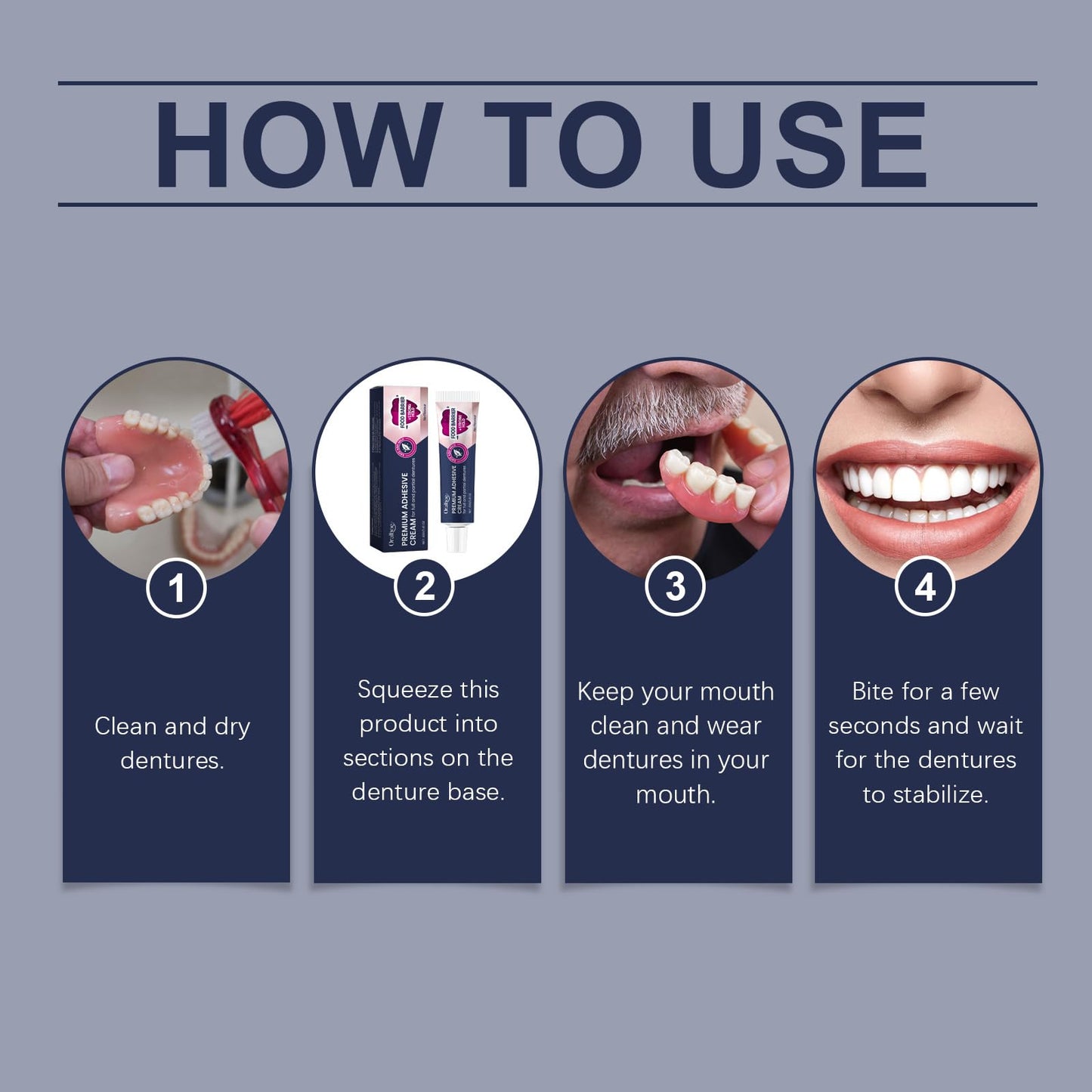 Thermoplastic Denture Adhesive - Lasts Up To 4 Days | Secure & Comfortable