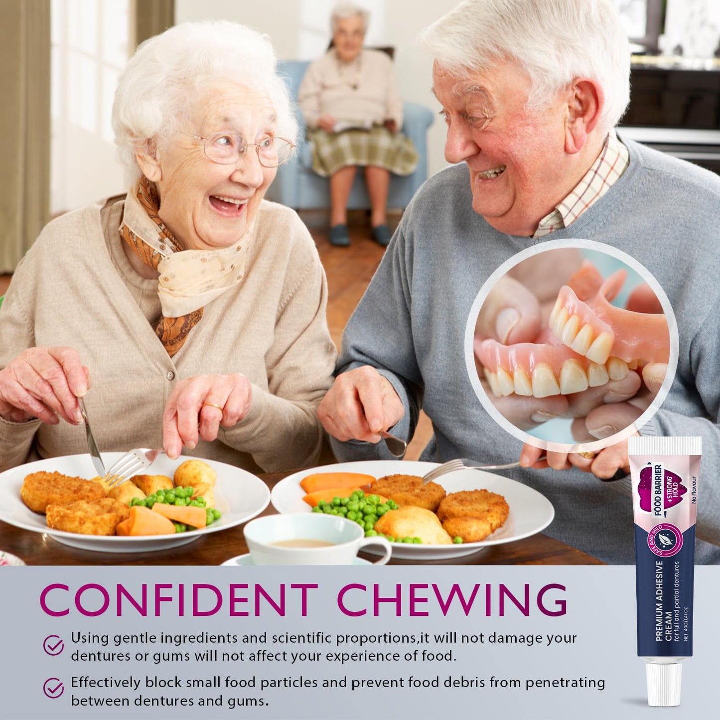 Thermoplastic Denture Adhesive – Ultra Max Hold Cushion Grip for Dentures