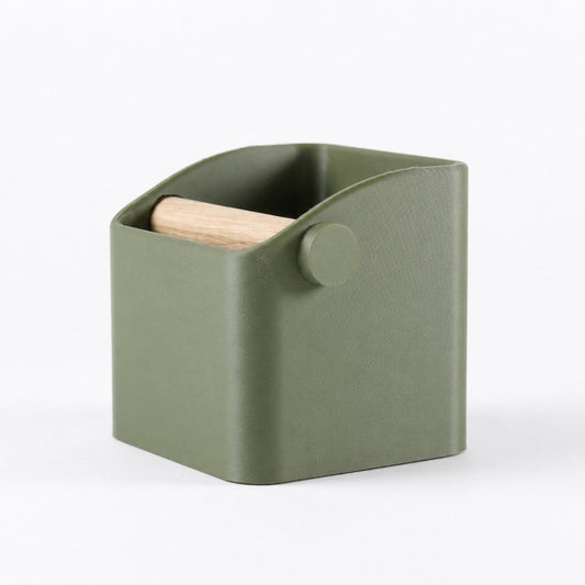The Square Espresso Knock Box with Oak Knock Bar KNOCDIC®