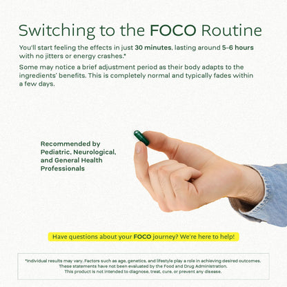 Think FOCO Capsules - Natural Focus for Teens & Adults | Brain Nootropic