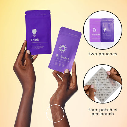 The Good Patch Weekday Hustle Duo: B12 Awake & Think Patches for Energy & Focus