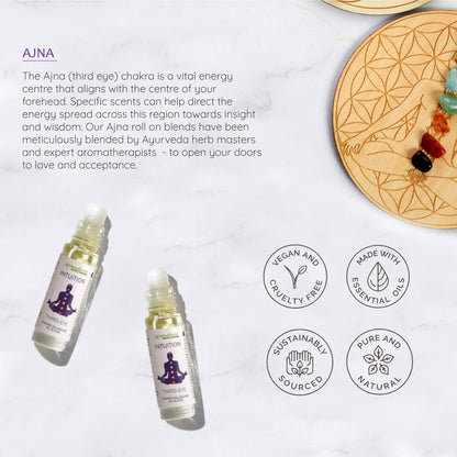 Third Eye Chakra Essential Oil Roll-On by Aromafume – 10ml Ajna