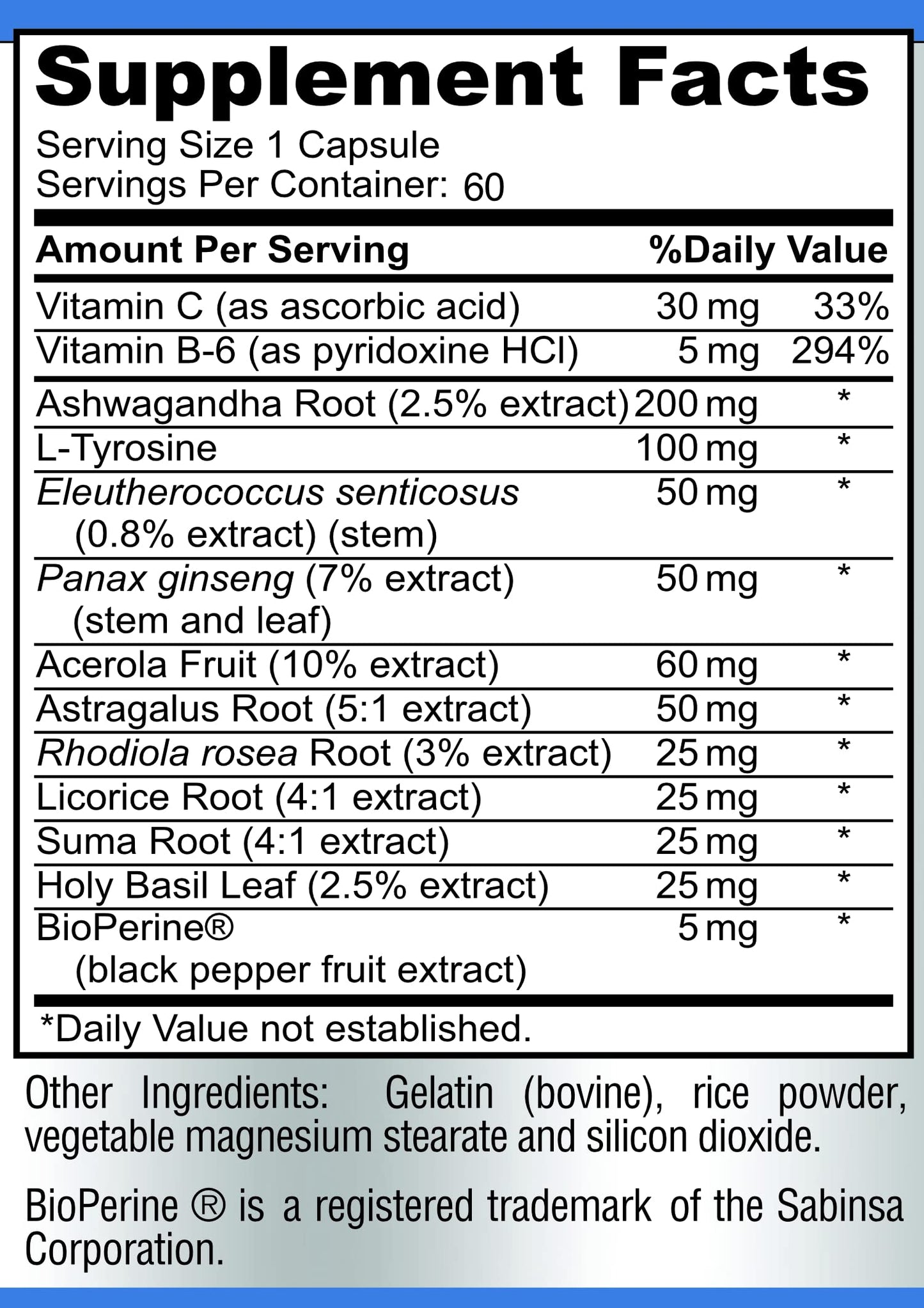 Adrenal Support — Cortisol Manager & Adrenal Health with Ashwagandha & L-Tyrosine | 60 Capsules