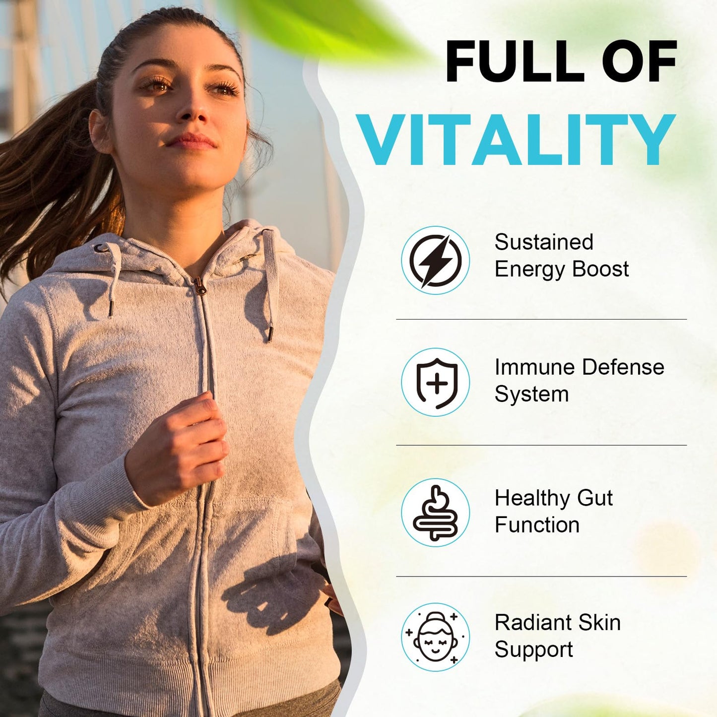 4-in-1 Gut Health Supplement with 60B CFU Probiotics for Immunity & Skin | Women & Men