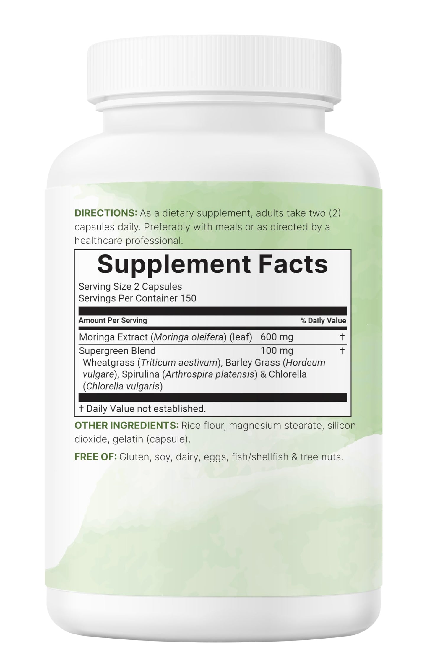 Micro Ingredients Moringa Oleifera 300 Capsules | Immune Support & Energy | Non-GMO