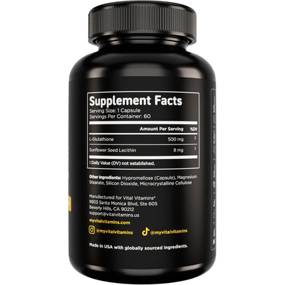 Vital Vitamins Glutathione Supplement — 500mg Liposomal Delivery