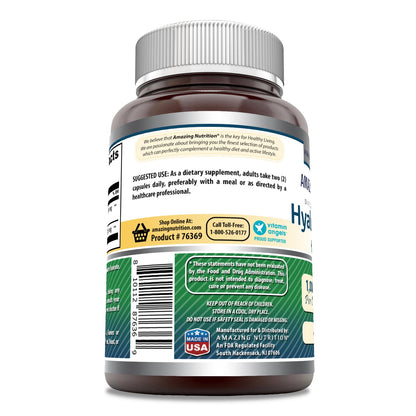 Amazing Formulas Hyaluronic Acid & MSM Supplement | 1000 Mg Per Serving | Capsules | Non-GMO | Gluten Free | Made in USA (60 Count | 1 Pack)