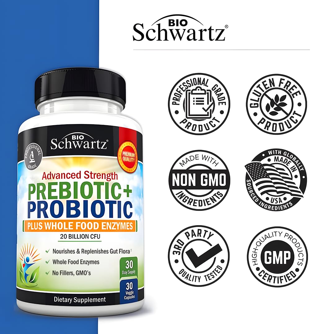 Advanced Prebiotics & Probiotics for Digestive Health – Women & Men