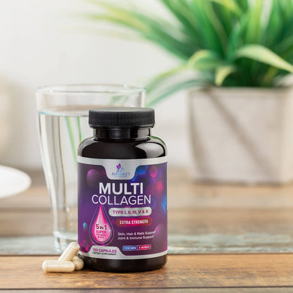 Multi Collagen 2400 mg — Types I, II, III, V & X | 120 Capsules