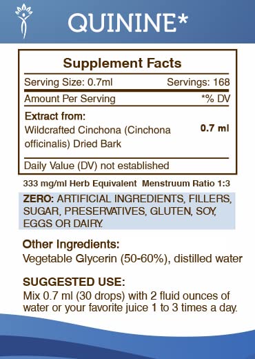 Secrets of the Tribe Quinine Alcohol-Free Tincture 680 mg – Leg Cramp Support