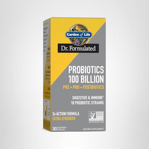 Garden of Life Dr Formulated Once Daily Probiotics – 100B CFU, 3-in-1