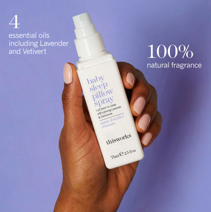 Thisworks Baby Sleep Pillow Spray – Ultra-Gentle Sleep, Lavender & Chamomile, 75ml (6+ Months)
