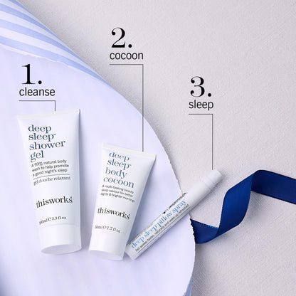 This Works Sleep Retreat Box Gift Set | Deep Sleep Pillow Spray, Shower Gel & Body Moisturiser