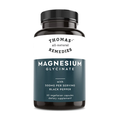 Thomas' All-Natural Magnesium Glycinate – High Absorption (60 Veg Caps)