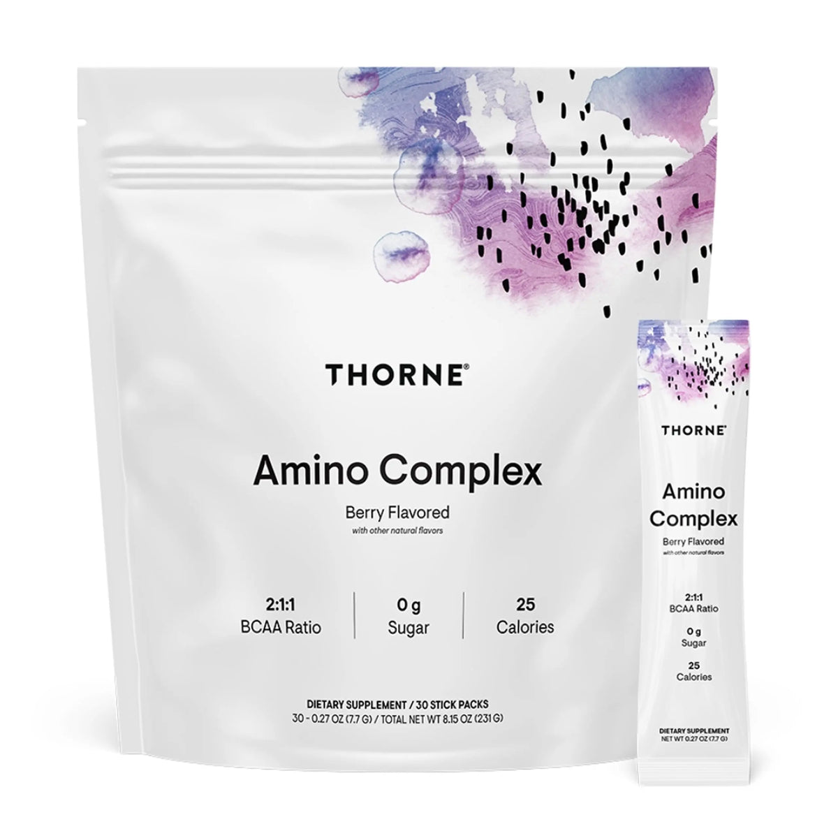 THORNE Amino Complex – Clinically Validated EAA & BCAA Powder for Pre/Post-Workout | NSF Certified for Sport | 30 Servings | Berry BritishVita | Premium UK Vitamins & Wellness Supplements